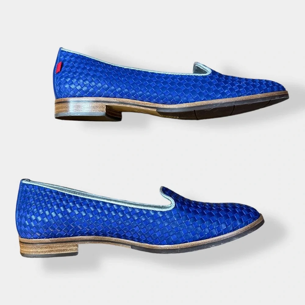 Marc Joseph New‎ York Leather Columbus Flats in Blue size 7.5